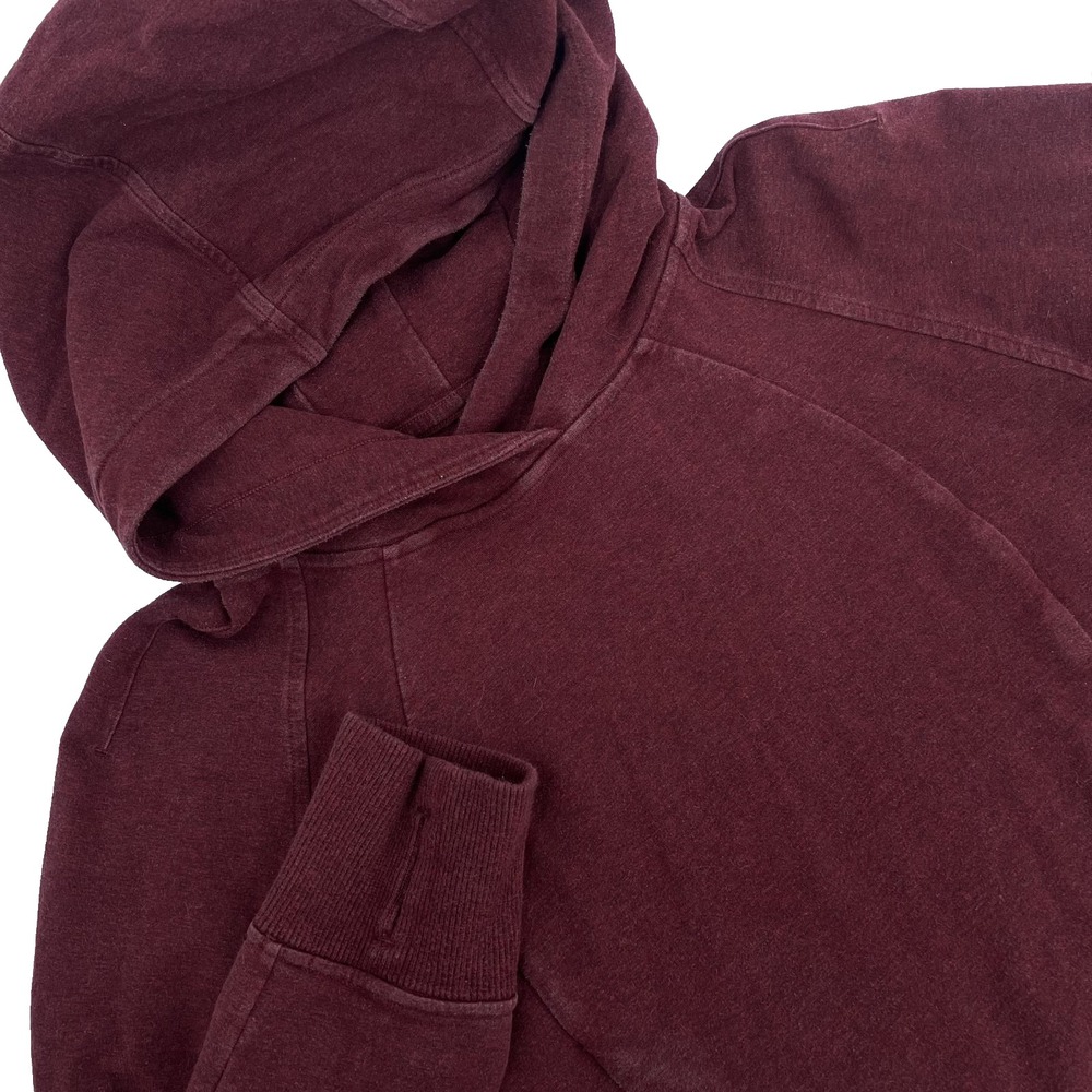 LULULEMON Women's Sz 6 Scuba Pullover Hooded Sweatshirt in Heathered Deep Rouge